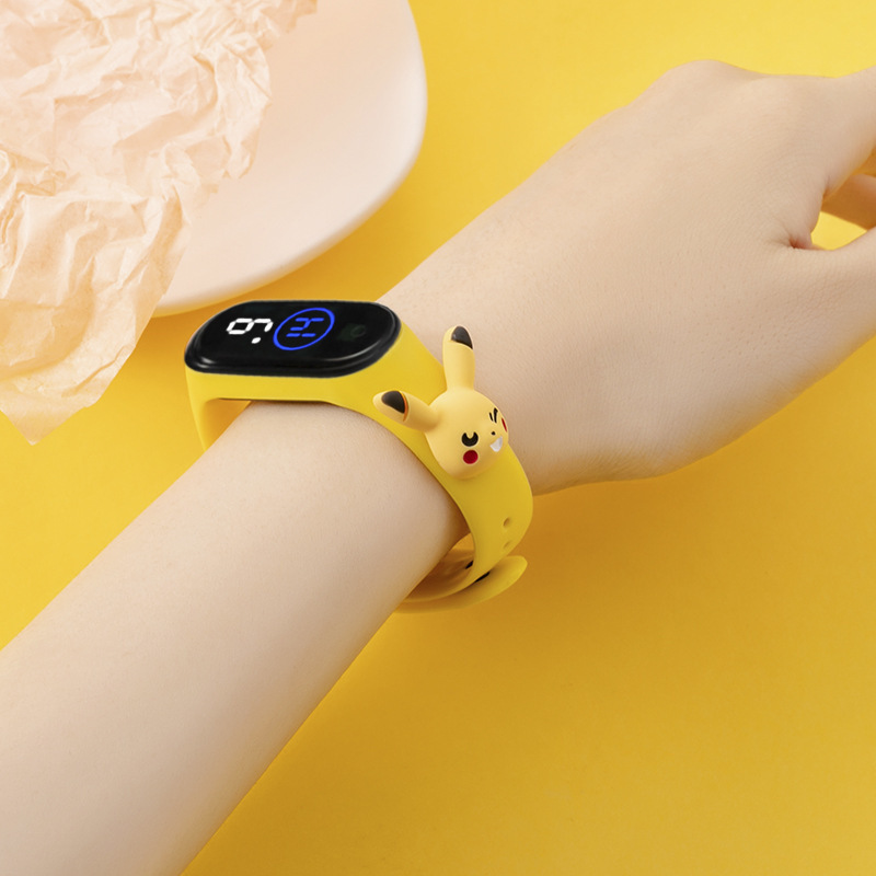 New Student Bracelet Watch LED Doll Electronic Watch Cartoon Children's Plastic Touch Waterproof Watch