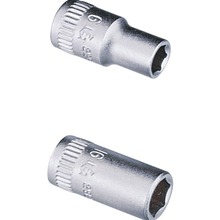 天赋（GENIUS）222503工具1/4″手动公制6角套筒