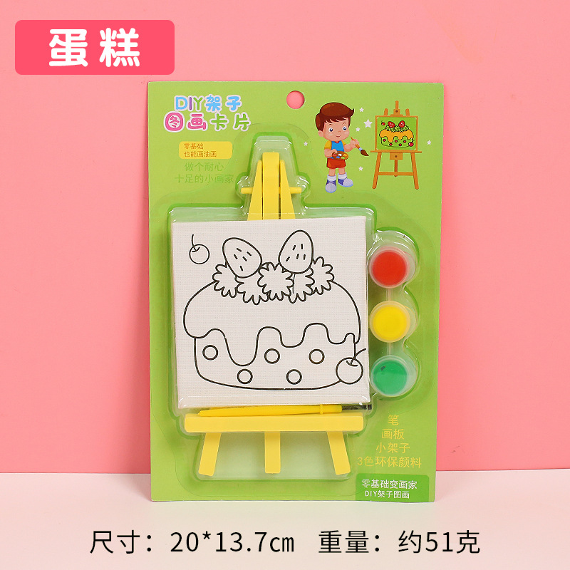 Caricatura infantil DIY tablero de dibujo pintado graffiti pintado tablero de pintura estante de escritorio juguetes al por mayor