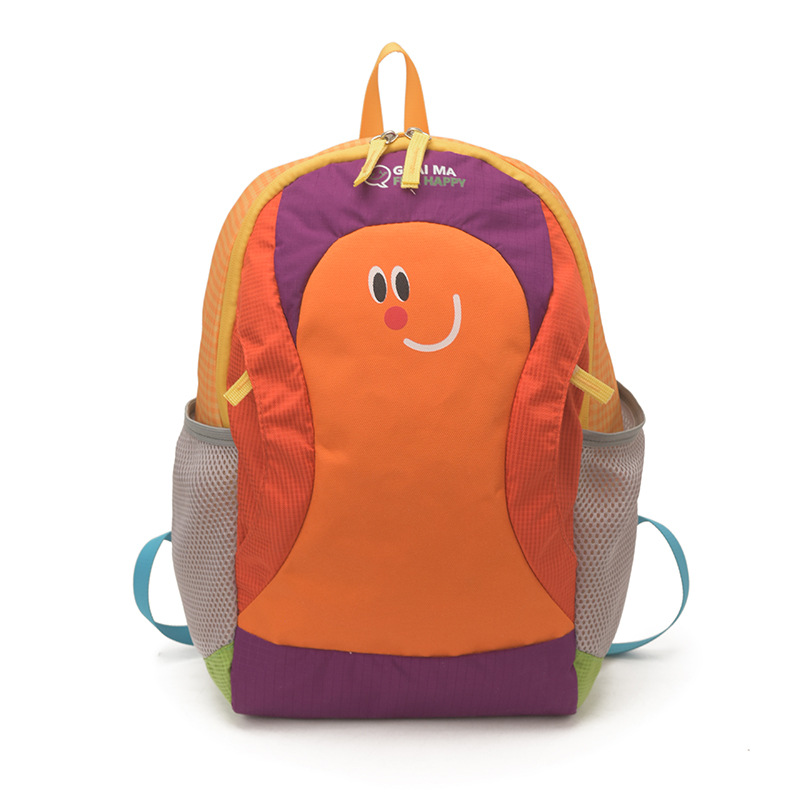 Hermosa cara sonriente para padres e hijos viajar mochila de gran capacidad de contraste de color bolsas escolares de dibujos animados lindas mochila infantil