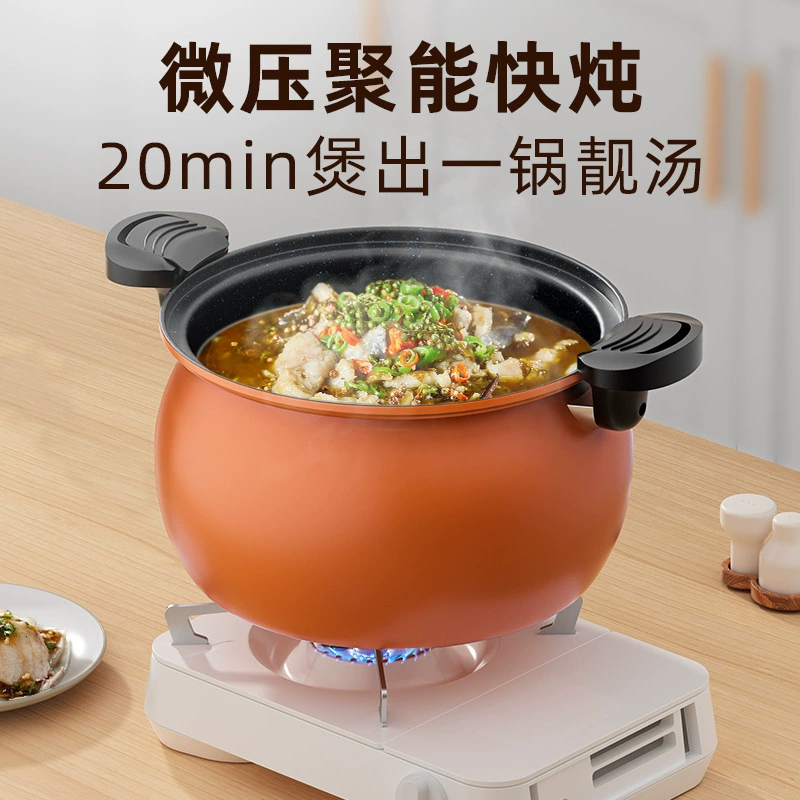 Новая не прилипает горшок для супа дом presssure cooker нафаршированная микро скороварка сеть красная жирная дуду суповой горшок многофункциональная кастрюля супа