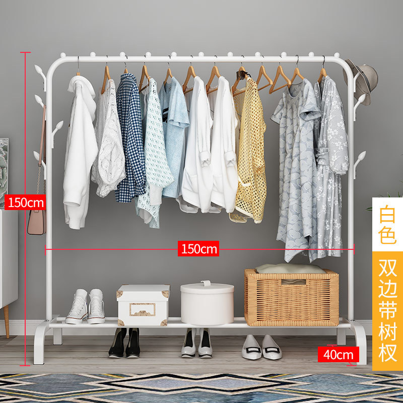 Tendedero perchero de piso perchero de dormitorio tendedero simple poste de ropa plegable balcón interior perchero