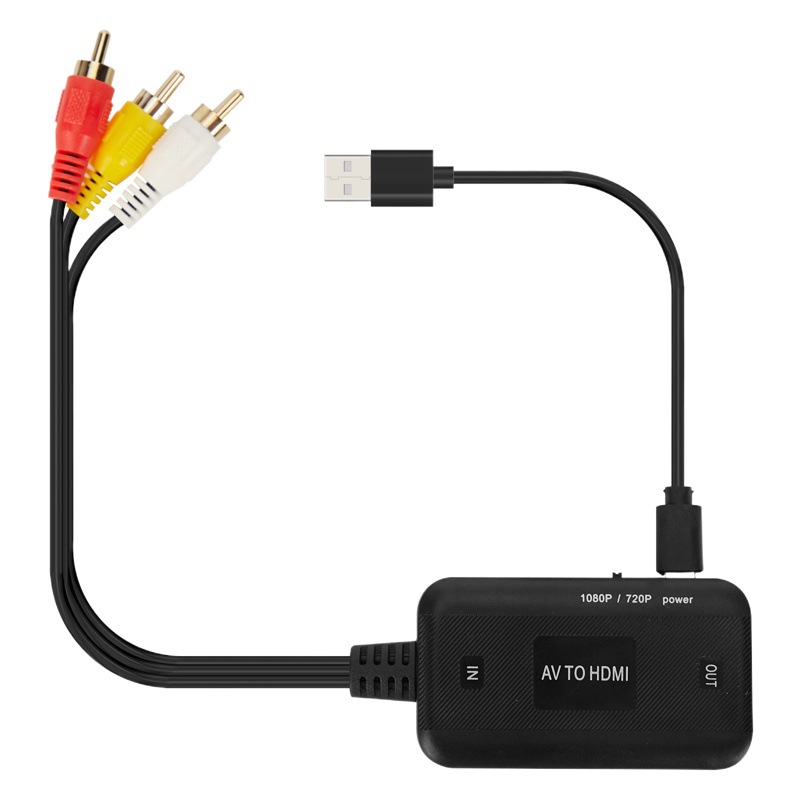 AV a convertidor de vídeo HDMI 1080p tres Lotus RCA juego de monitoreo Set-Top Box de transferencia de cable adaptador de TV