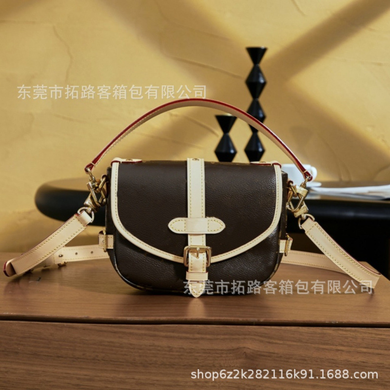 M&Lv Lv Brand Classic Monogram Mini Gemini Saddle Underarm Bag Single Shoulder Crossbody Genuine Leather Women's Bag