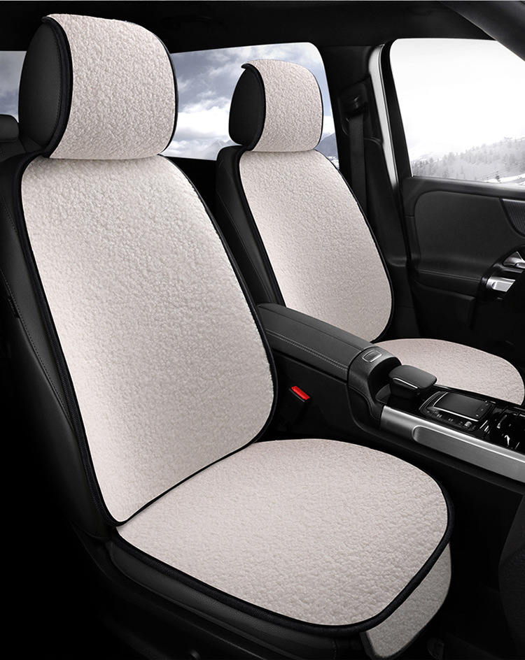 New winter teddy velvet warm car seat cushion fleece-lined thickened non-slip tie-free universal small waisted car seat cushion