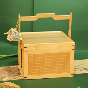 New Moon Cake Gift Box 2025 Rice Dumpling Wooden Box Gift Packaging Box Pastry Gift Box Bamboo Wood Storage Box