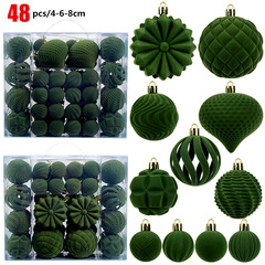 クロスボーダー Amazon 新しいクリスマスボール植毛 468 センチメートル吊り下げ特殊形状ベルベットプラスチックボールクリスマス装飾