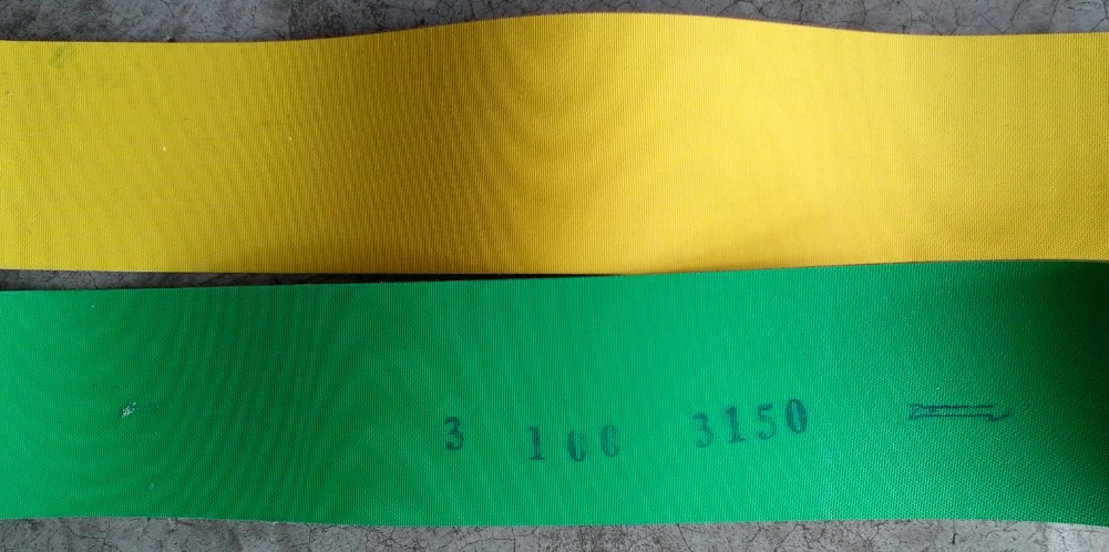 直销 尼龙 片基带 2mm厚 黄绿 传动带 高速平带 工业平皮带输送带