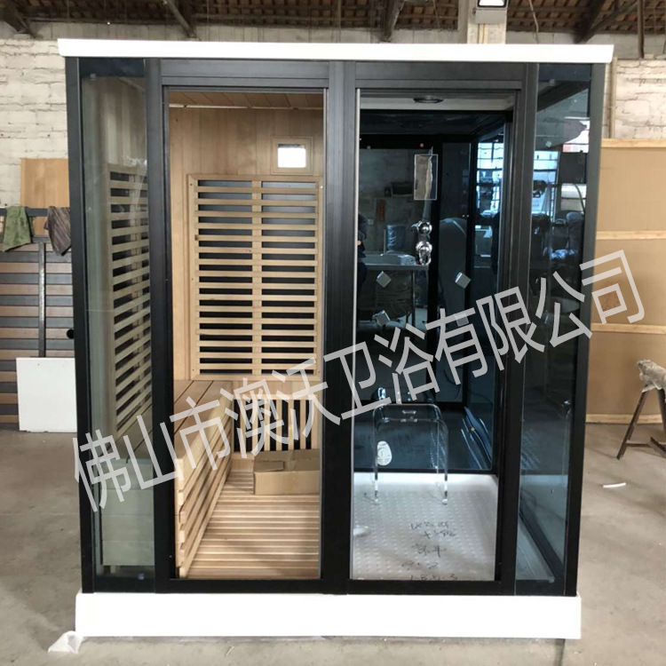 Foshan fábrica de vapor seco y húmedo sala de ducha integrada de vapor multifuncional de aleación de aluminio acrílico seco y húmedo sauna de vapor