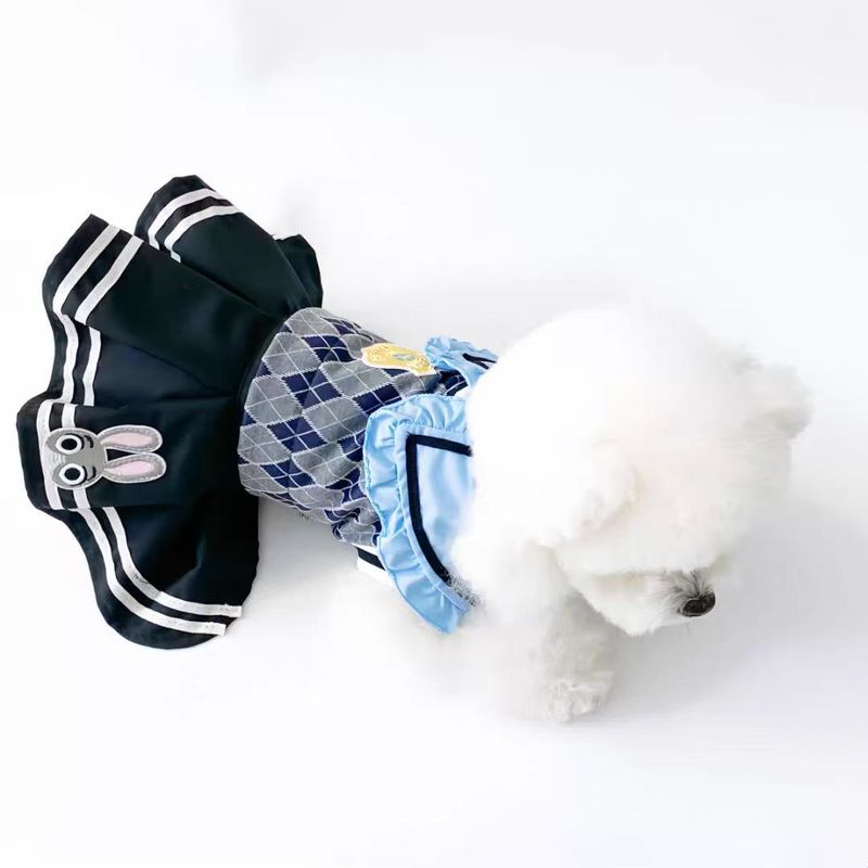 狗狗猫咪JK裙衣服狗狗春夏季款兔子JK装中小型犬比熊韩版学院风裙|undefined