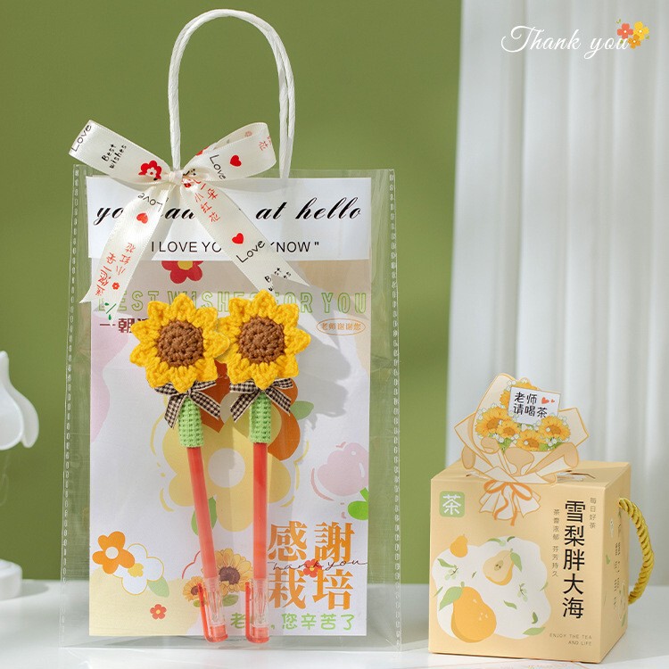 教师节礼物2025新款实用手工diy花束红笔幼儿园小学送女老师高档|undefined