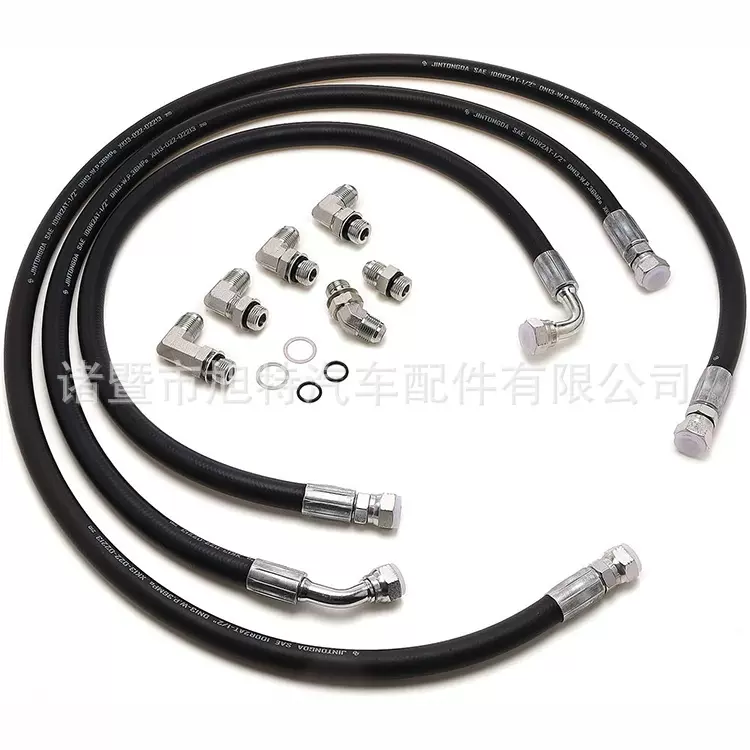 变速箱冷却器管路套件更换件适用于通用凯迪拉克129不锈钢编织