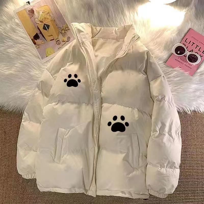 Cotton-padded jackets for men and women, including padded coats, solid color printed coats, stand-up collar coats, warm and thick outerwear.