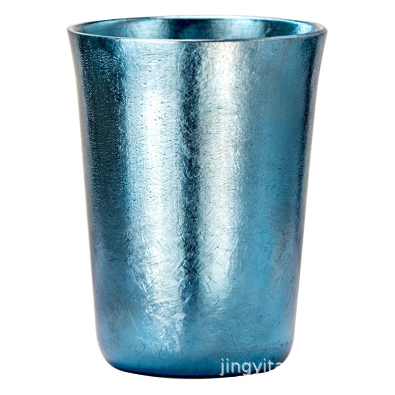 Copa de vino pequeña de titanio puro Kangtai, copa de vino de titanio, utensilio para licor de aleación de titanio blanco, 40 ml, copa de vino de una sola capa de alta gama que cambia de color.