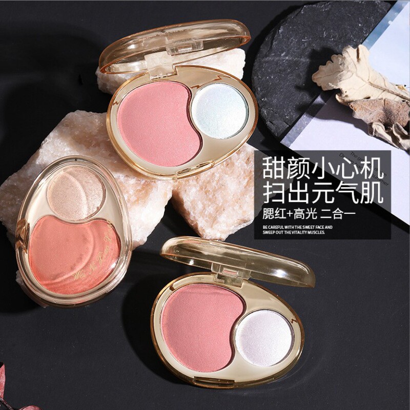 Winnie the Pooh Starry Highlight Blush Palette Brightens Three-Dimensional Repair Expanding Color Two-In-One Rouge Combination