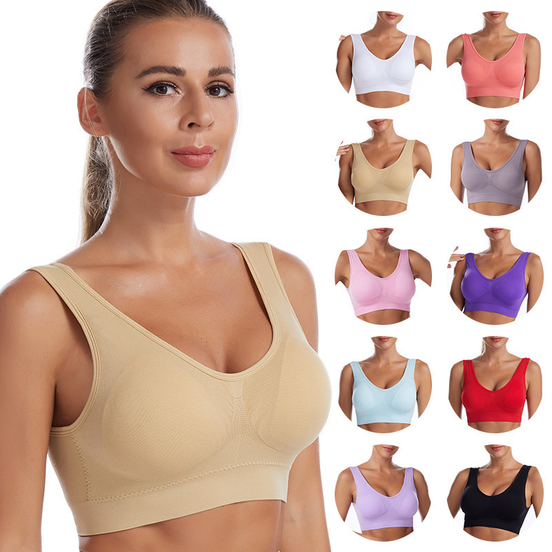 Sports Bra Women's Running Shock-Proof Push-Up Beautiful Back Large Size Sports Bra No Rims Vest Yoga Sports Bra Sports Bra Women's Running Shock-Proof Push-Up Beautiful Back Large Size Sports Bra No Rims Vest Yoga Sports Bra