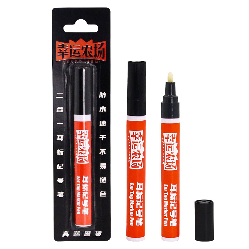 Fabricante mayorista de cerdos, ganado y ovejas, lápiz de etiqueta de orejas de animales, lápiz de etiqueta de aceite de ganado negro no fácil de desvanecerse