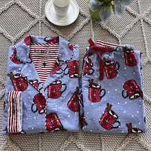 【特价不退换】PJS秋冬加厚磨毛保暖睡衣套装女 轻柔棉质家居服