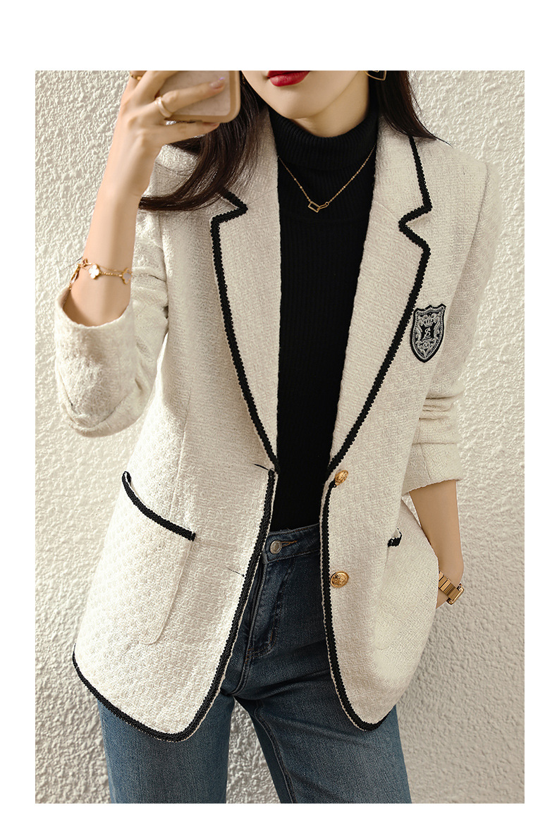 Dames blazer jas voor herfst en winter zakelijke workwear_voghion.com