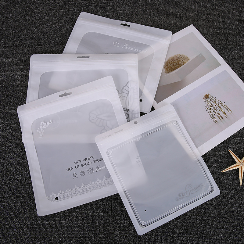 En stock universal cuadrado compuesto ropa embalaje bolsa ropa interior ziplock bolsa saliva toalla bolsa de almacenamiento