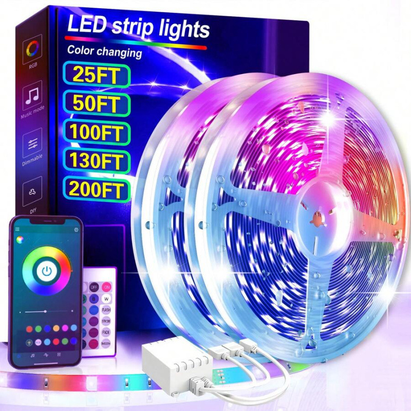 2026款 G3855 速卖通新款跨境代发英尺智能灯带应用程序键遥控器