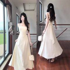 法式高级气质法式气质白色吊带连衣裙子女2025新款夏季感初恋长裙