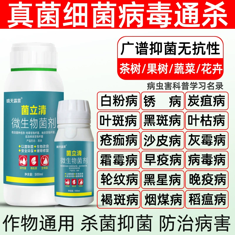 Бактерицидный универсальный фунгицид для защиты от корневой гнили, желтения, серой плесени, фиолетовых пятен и пятен на листьях в сельском хозяйстве.