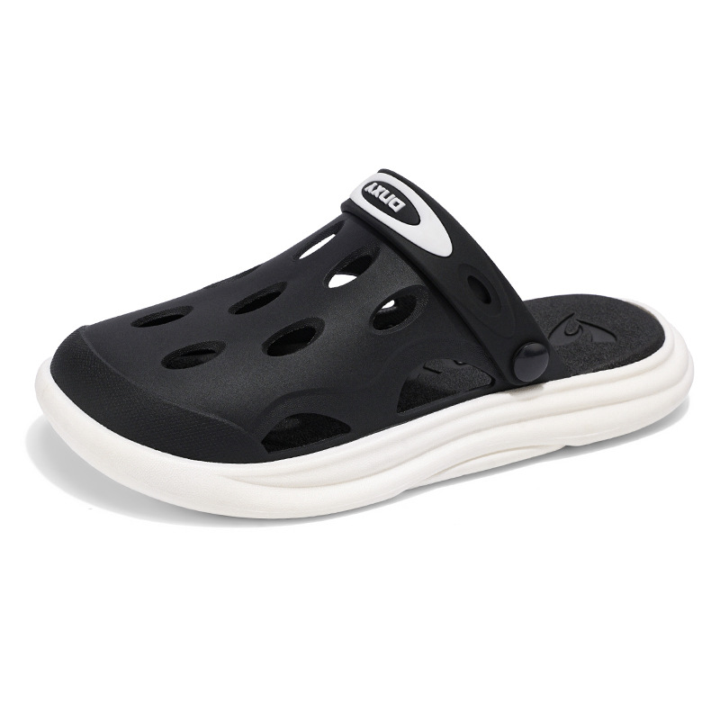 Zapatos de verano para hombres, zapatillas de bolsillo ligeras y medias, 2025 nuevas zapatillas de playa antideslizantes para hombres.