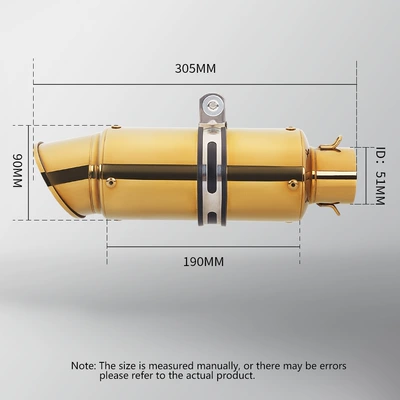 Motorcycle exhaust pipe – Tail Muffler 51mm Universal