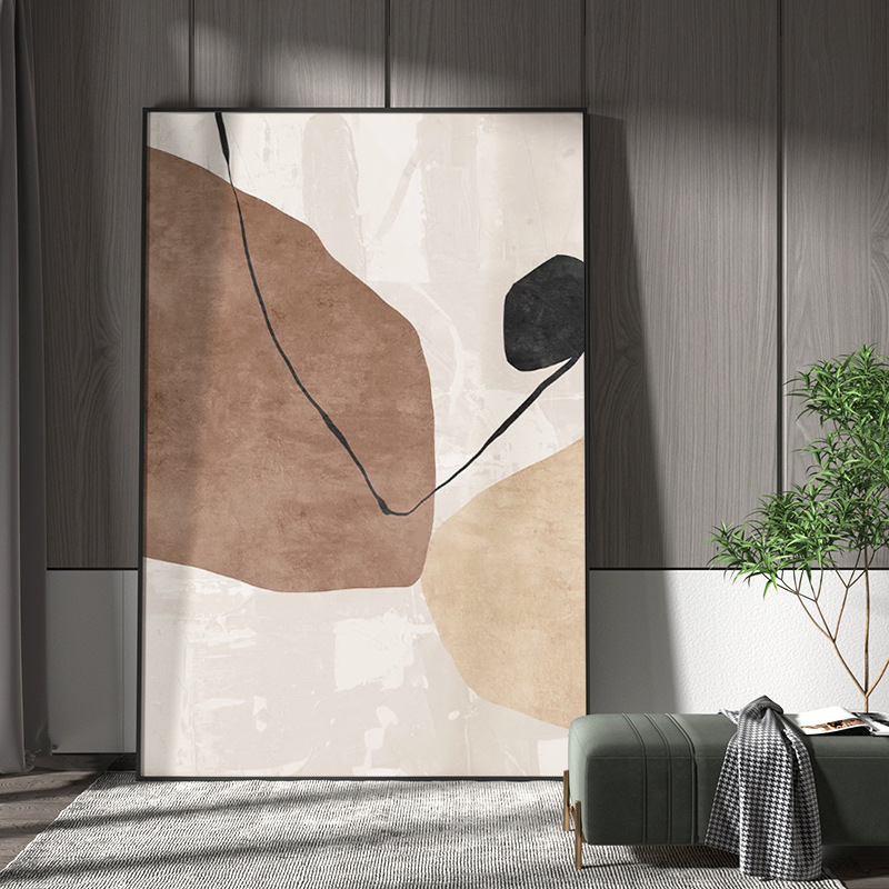 Quiet Poverty in the Wind Sex Color Decorative Painting Large Living Room Dining Room Bedroom Entrance Hanging Painting Warm Color Niche Abstract