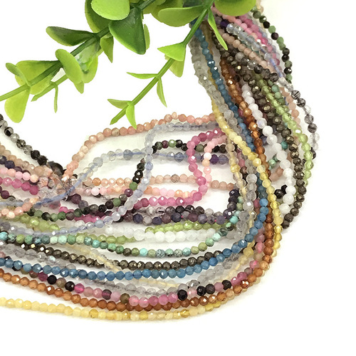 2mm Natural Crystal Strawberry Quartz Bead Strand Necklace with Hairpin Tassel DIY Jewelry Accessory Wholesale