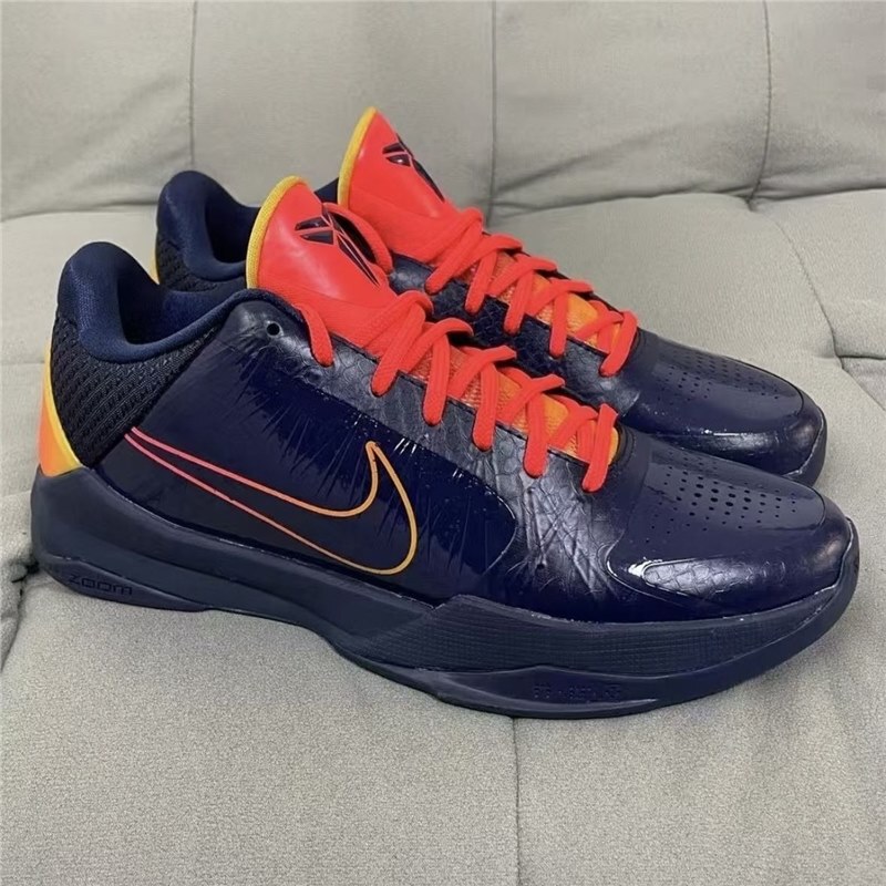 Kobe 5 basketball shoes, Kobe5 Clark blue, unisex, wear-resistant, non-slip, air-cushioned, shock-absorbing, practical sports shoes