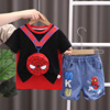 Summer summer clothing for boys, bag with zipper, sleeves, children's set, with short sleeve, wholesale