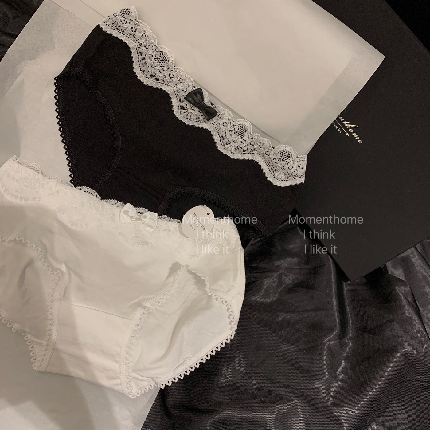 帮手描述图:偷心萝莉 日系可爱少女蝴蝶结低腰内裤蕾丝边纯棉三