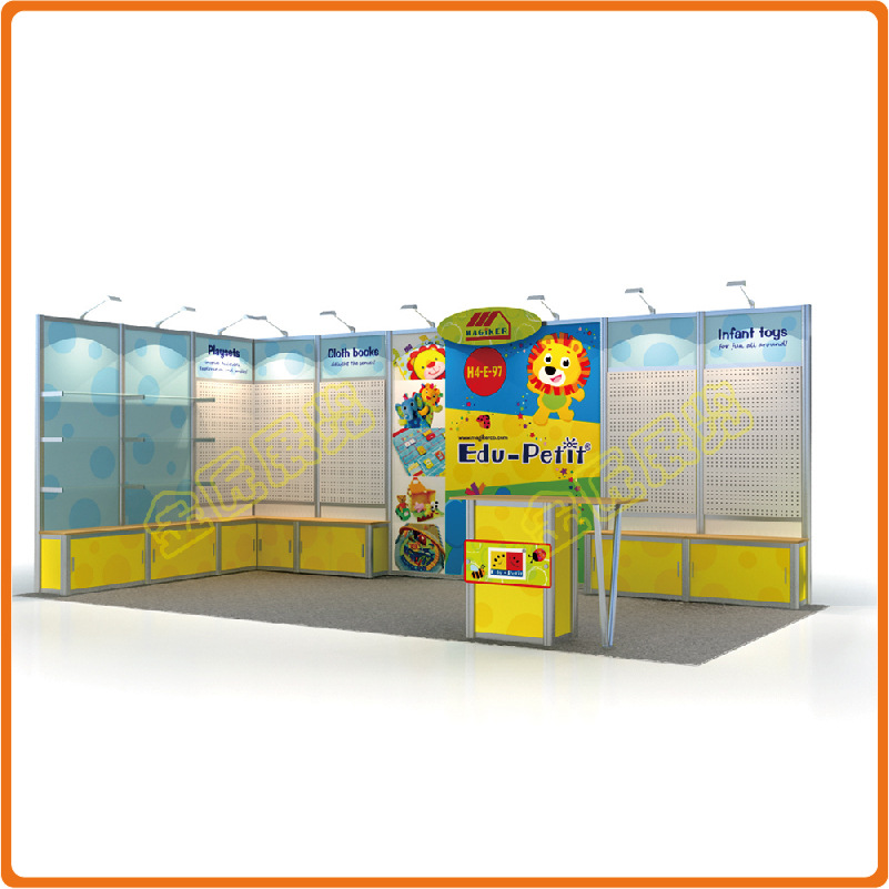 便携式展位设计制作搭建 国外展位设计搭建 广交会设计搭建灯箱