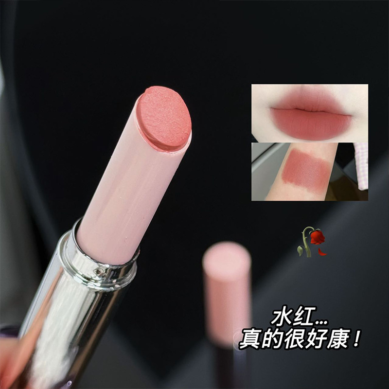 新款银粉甜心哑光口红 粉嫩显白清冷氛围口棕可旋转口红一件代发|undefined
