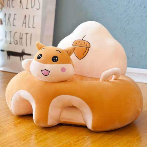 Asiento de aprendizaje del bebé creativo de dibujos animados niños infantiles aprendiendo a sentarse sofá almohada de juguete de peluche sentado postura educación temprana sofá pequeño