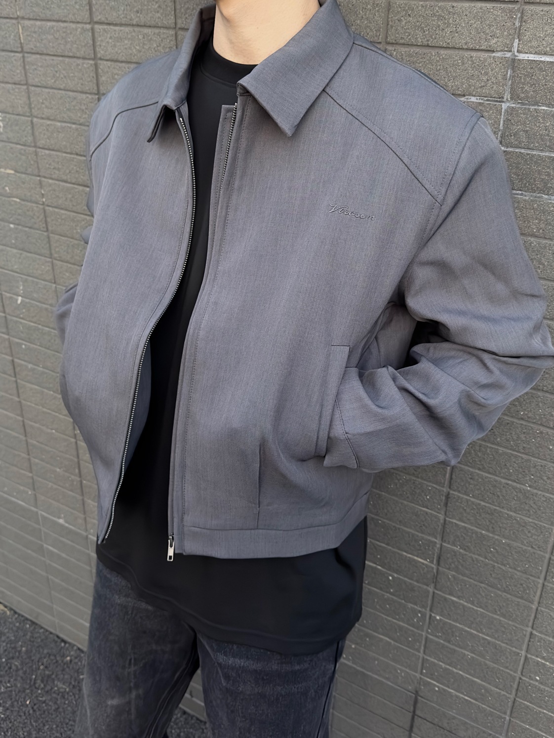 Giacca blazer uomo con spalline stile americano casual_voghion.com