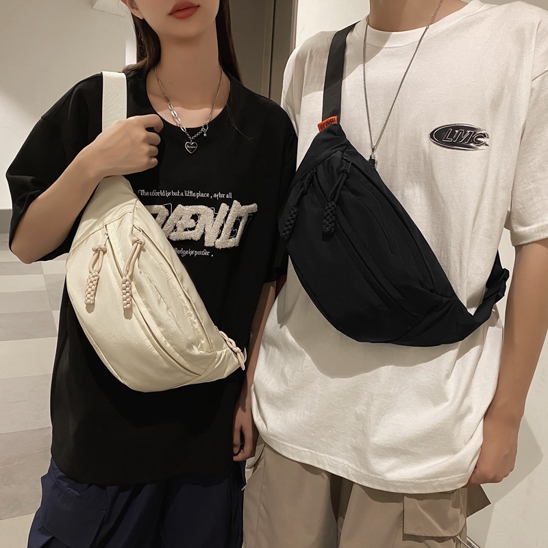 Mobile waist bag trendy brand women's chest bag Japanese minimalist lightweight single shoulder small backpack women's casual sports crossbody bag for women