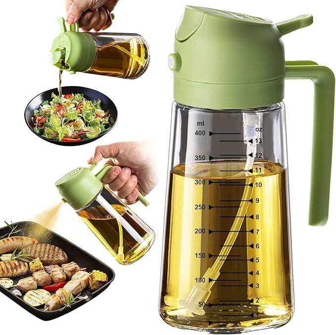 Pot de rociador de aceite espeso, vaporizador de aceite de vidrio atomizado automático integrado, pot de aceite de gran capacidad a prueba de fugas de aceite doméstico para cocina