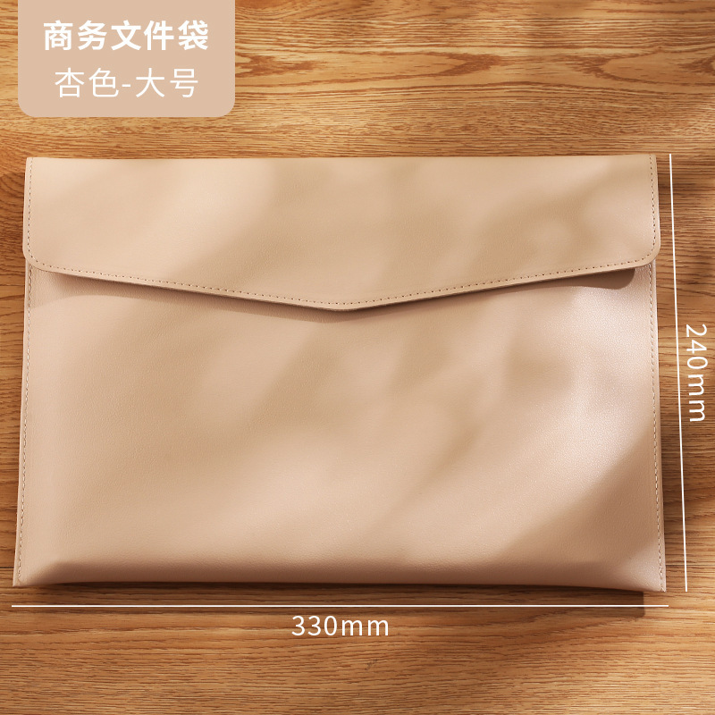 卸売 A4 レザー磁気バックルファイルバッグ大容量収納ファイルバッグ A5PU レザービジネスオフィス会議情報バッグ|undefined