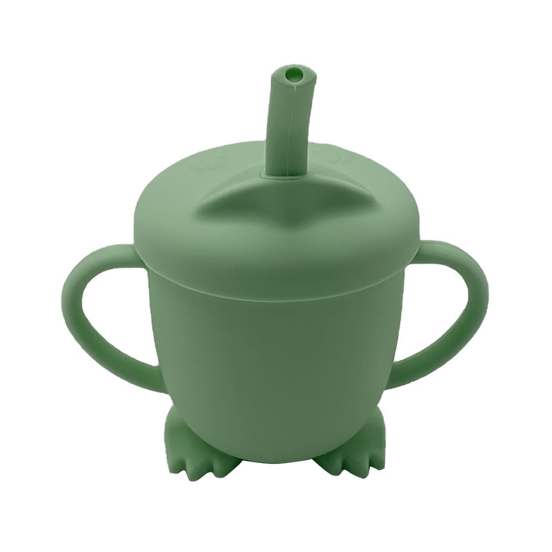 Taza de paja para bebés con cubierta a prueba de caídas a prueba de quemaduras entrenamiento de agua potable para niños aprendiendo taza de bebida fábrica transfronteriza en stock