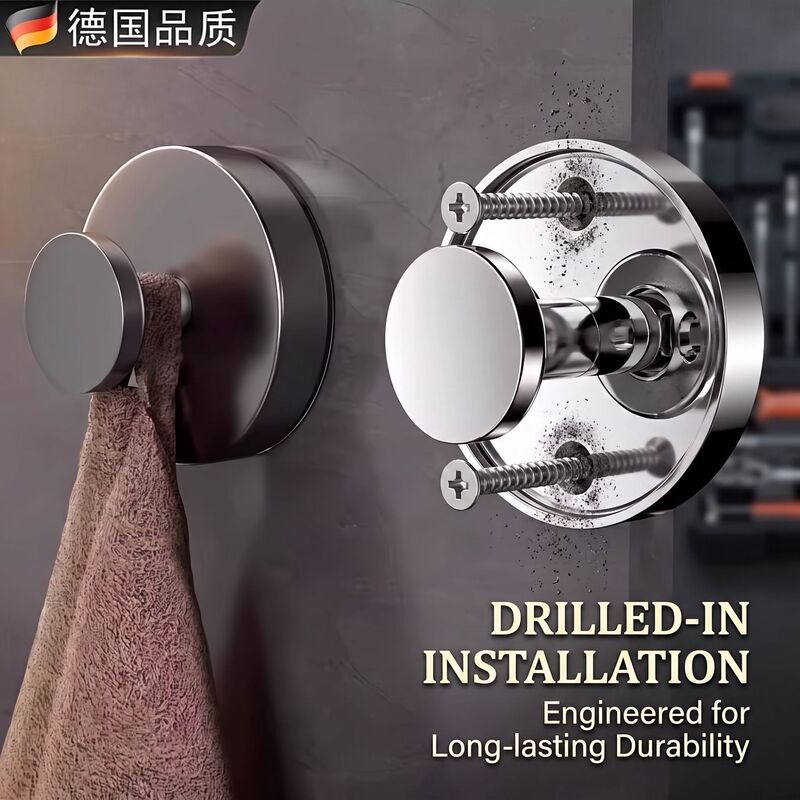 Wall-mounted clothes hook, fixed by drilling holes, for hanging clothes in wardrobes, shoe cabinets, and entryways, single hook Wall-mounted clothes hook, fixed by drilling holes, for hanging clothes in wardrobes, shoe cabinets, and entryways, single hook
