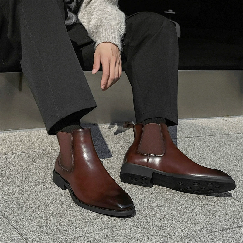 2024 мужские новые британские высокие ножки Martin сапоги мужской тренд дикая молодежь Челси сапоги 66671-J