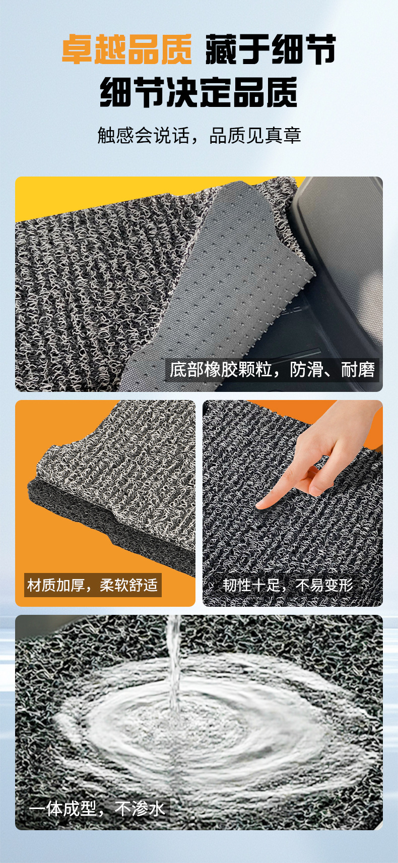 Suitable for Niu Nst-Sport Electric Vehicle Wire Loop Foot Mats Nst-Citi/Fs Waterproof and Anti-Slip Foot Mats