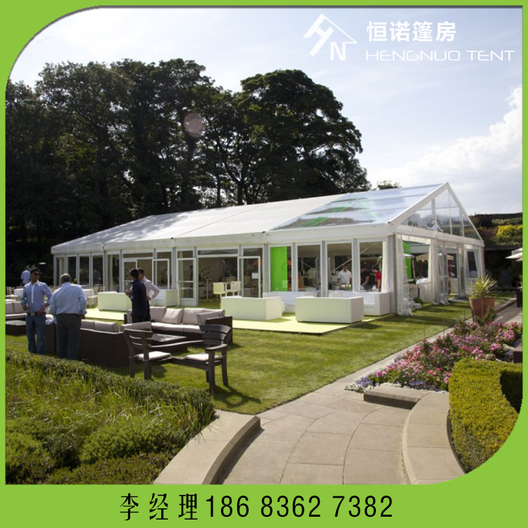 婚礼活动餐厅帐篷 10-50米铝合金人字顶篷房 厂家设计生产安装