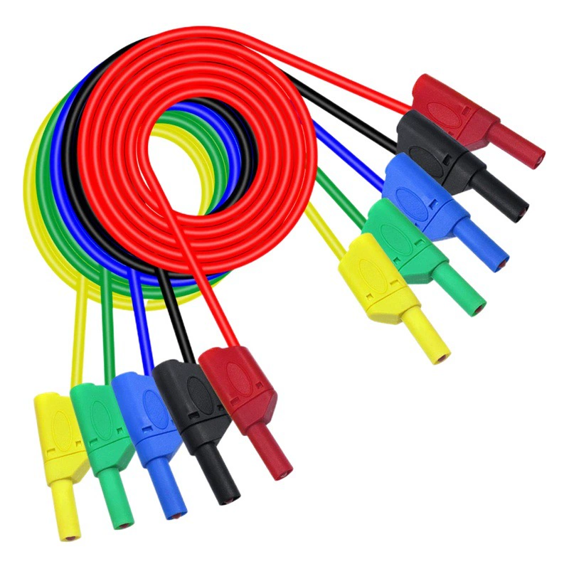 Сложенная вставная тестовая линия для вставки 4 мм безопасная соединительная линия бананового штекера 4 мм силиконовая тестовая линия RV может быть непрерывно вставлена