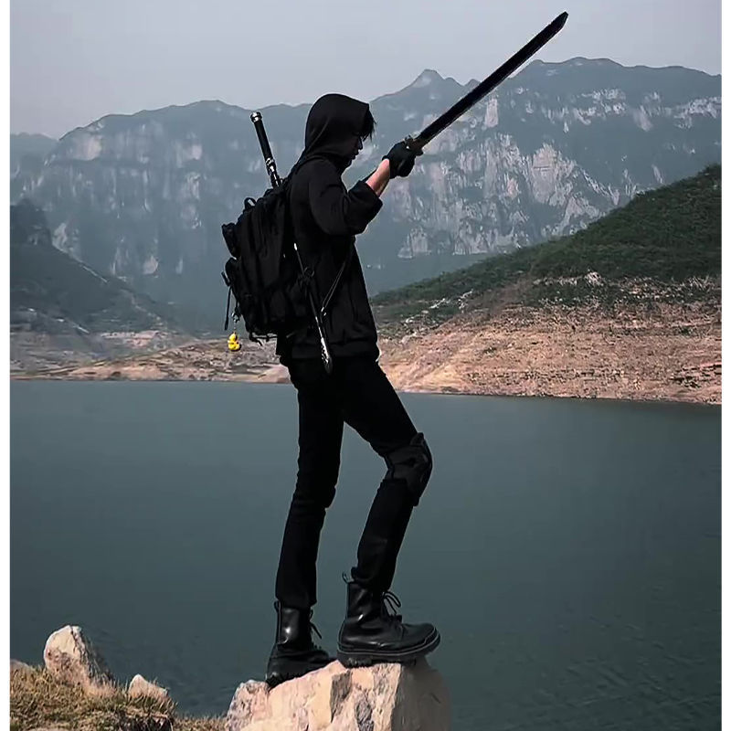 Zhang Qiling Cosplay Black Pants Men's Autumn and Winter New Slim Fit Skinny Jeans Stylish Men's Clothing