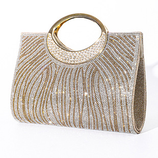 2025 New Handbag Shiny Diamond Handbag Matchinging Evening Dress Bag Banquet Bag Women's Bag Dinner Bag