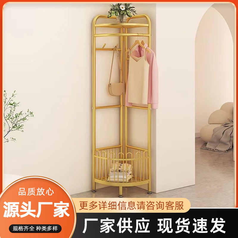 Esquina móvil perchero esquina percha de almacenamiento de ropa percha salón dormitorio percha de almacenamiento al por mayor